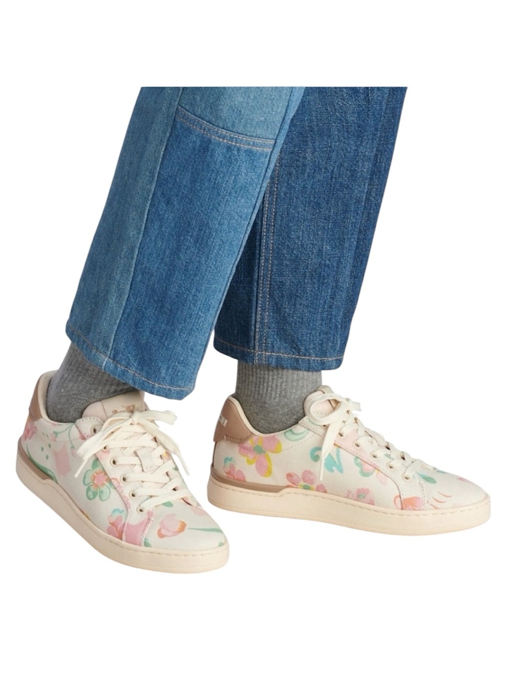 Coach clip low top floral sneaker - 10